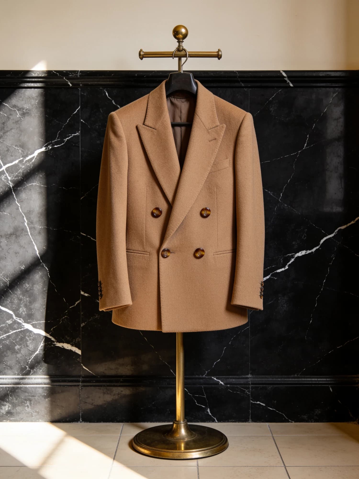 Tailored camel blazer
