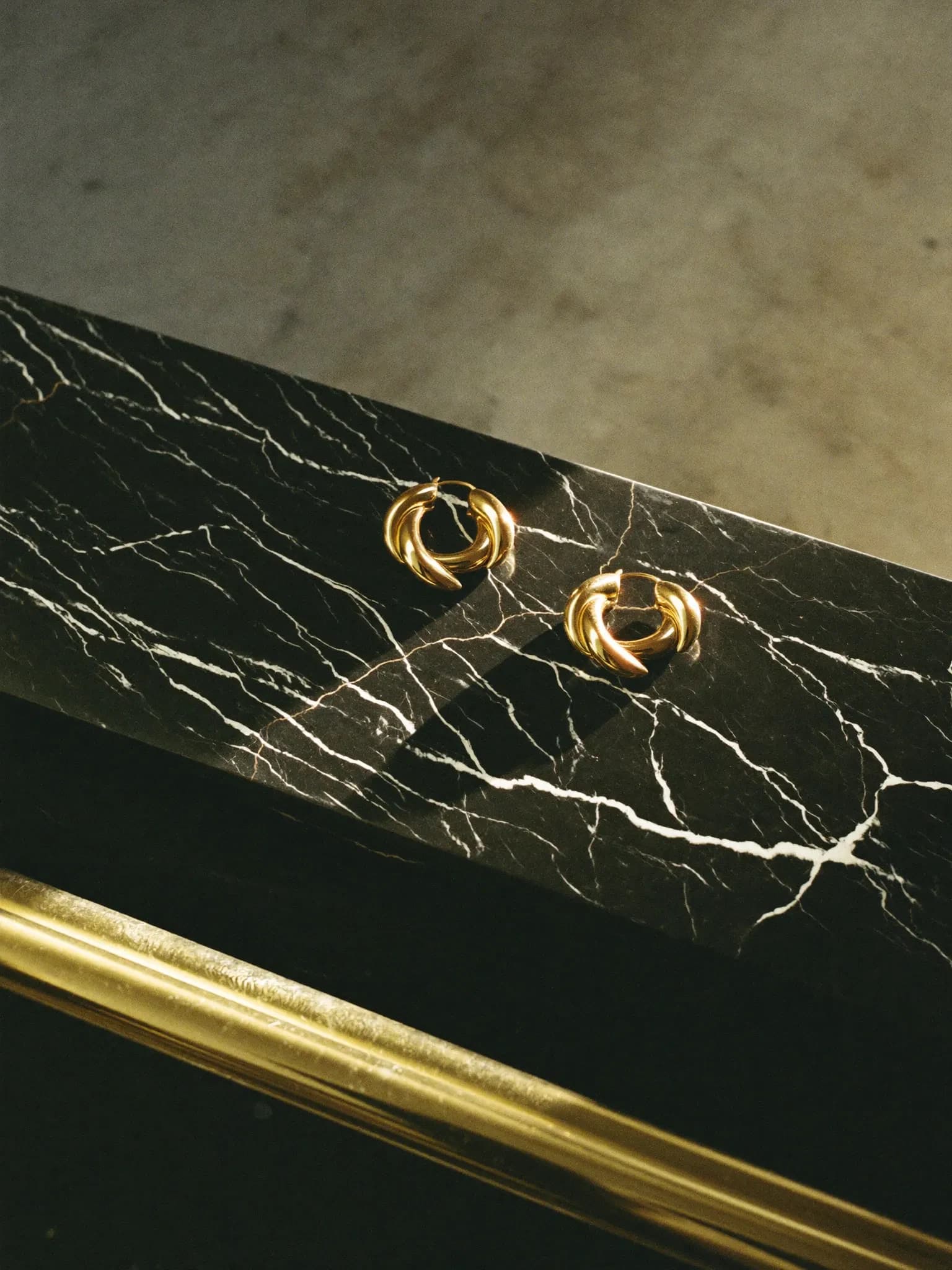 Gold hoop earrings