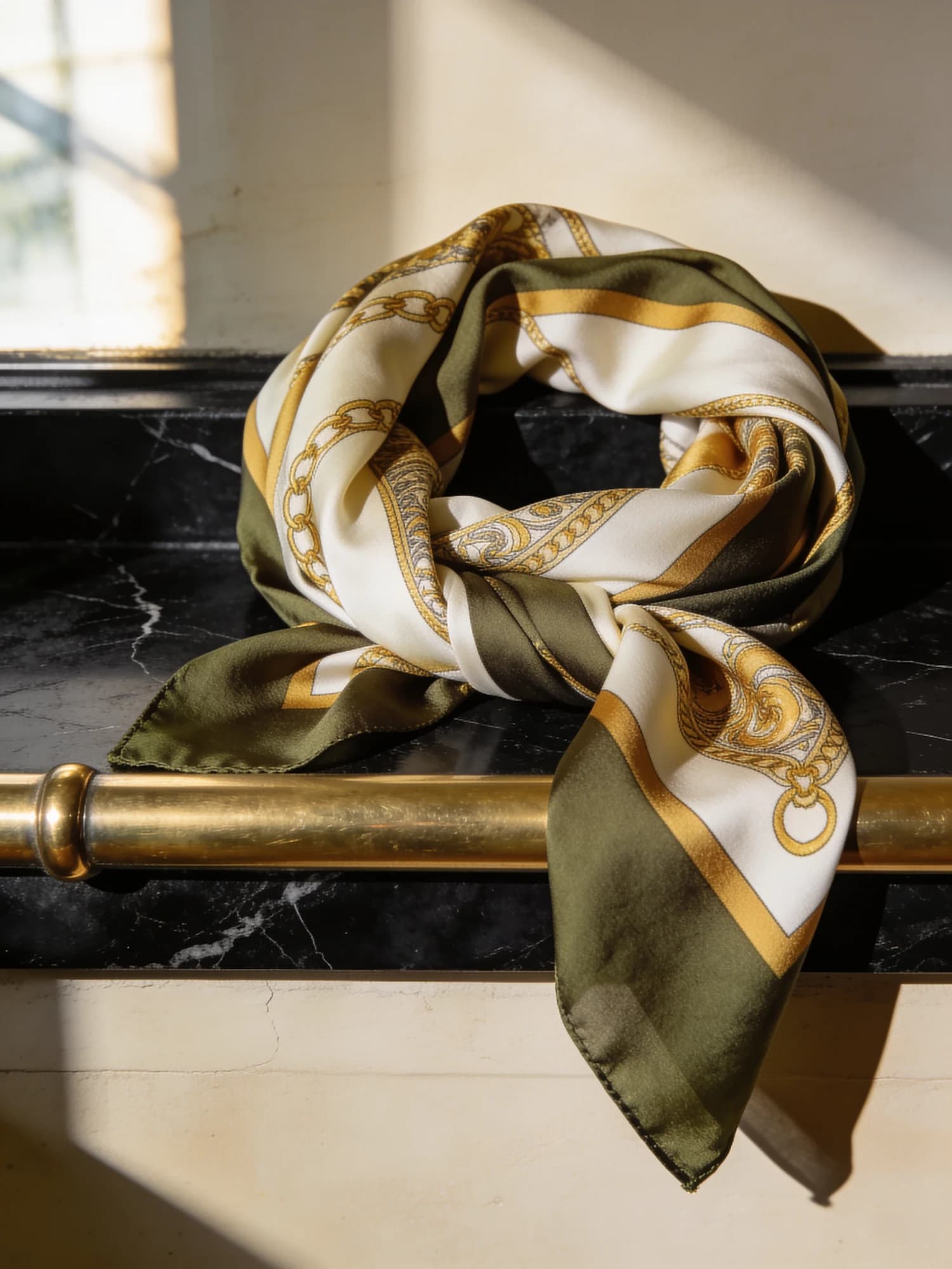 Silk twill scarf